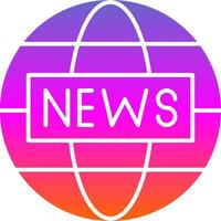 News Report Glyph Gradient Icon vector