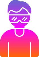 Virtual Glasses Glyph Gradient Icon vector