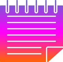 Notes Glyph Gradient Icon vector