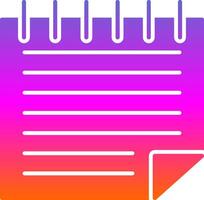 Notes Glyph Gradient Icon vector