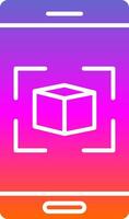 Augmented Reality Glyph Gradient Icon vector
