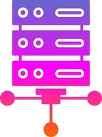 Server Glyph Gradient Icon vector