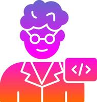 Programmer Glyph Gradient Icon vector