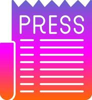 Press Release Glyph Gradient Icon vector