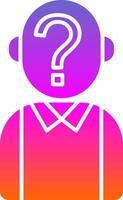 Suspect Glyph Gradient Icon vector