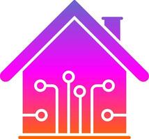 Smart Home Glyph Gradient Icon vector