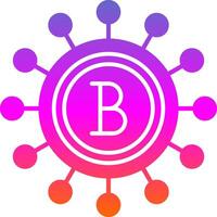 Cryptocurrency Glyph Gradient Icon vector