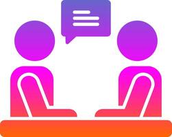 Interview Glyph Gradient Icon vector