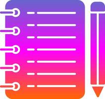 Notepad Glyph Gradient Icon vector