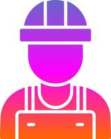 Worker Glyph Gradient Icon vector