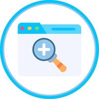 Zoom in Flat Circle Uni Icon vector