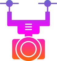 Camera Drone Glyph Gradient Icon vector