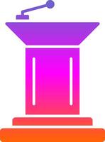 Podium Glyph Gradient Icon vector