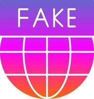 Fake News Glyph Gradient Icon vector