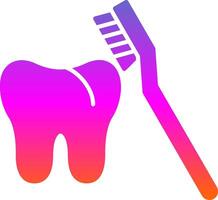 Toothbrush Glyph Gradient Icon vector