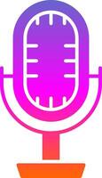 Studio Microphone Glyph Gradient Icon vector
