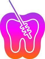 Root Canal Glyph Gradient Icon vector