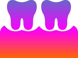 Gum Glyph Gradient Icon vector