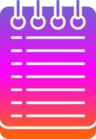 Notes Glyph Gradient Icon vector