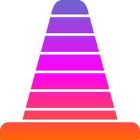 Traffic Cone Glyph Gradient Icon vector