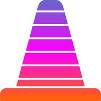 Traffic Cone Glyph Gradient Icon vector