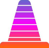 Traffic Cone Glyph Gradient Icon vector