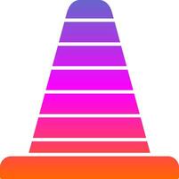 Traffic Cone Glyph Gradient Icon vector