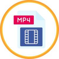 Video folder Flat Circle Uni Icon vector