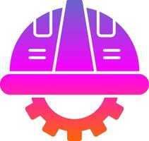 Saftey Helmet Glyph Gradient Icon vector