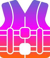 Life Vest Glyph Gradient Icon vector