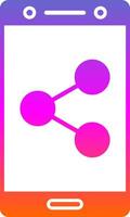 Share Glyph Gradient Icon vector