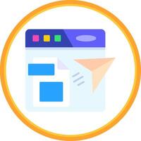 Publishing Flat Circle Uni Icon vector