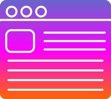Web Browser Glyph Gradient Icon vector