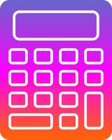 Calculator Glyph Gradient Icon vector