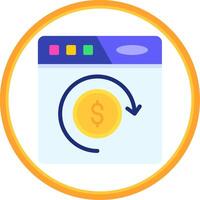 Return of investment Flat Circle Uni Icon vector