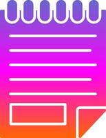Note Glyph Gradient Icon vector