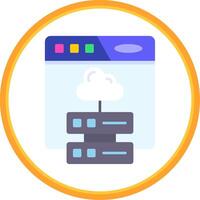 Cloud storage Flat Circle Uni Icon vector