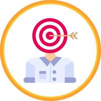 Audience Flat Circle Uni Icon vector