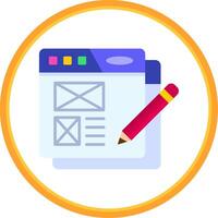 Web content Flat Circle Uni Icon vector