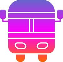 School Bus Glyph Gradient Icon vector