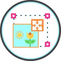 Move Flat Circle Uni Icon vector