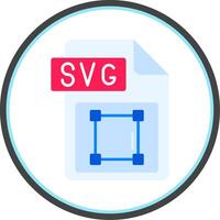 Svg file format Flat Circle Uni Icon vector