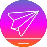 Paper Plane Glyph Gradient Icon vector