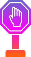 Stop Glyph Gradient Icon vector