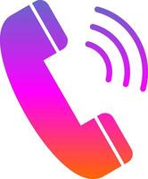 Phone Call Glyph Gradient Icon vector