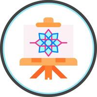 Abstract Flat Circle Uni Icon vector