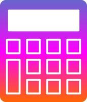 Calculator Glyph Gradient Icon vector