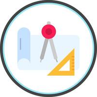 Draft Flat Circle Uni Icon vector