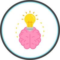 Brainstroming Flat Circle Uni Icon vector