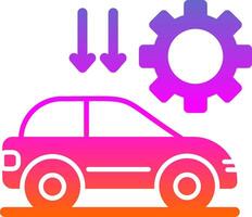 Car Settting Glyph Gradient Icon vector